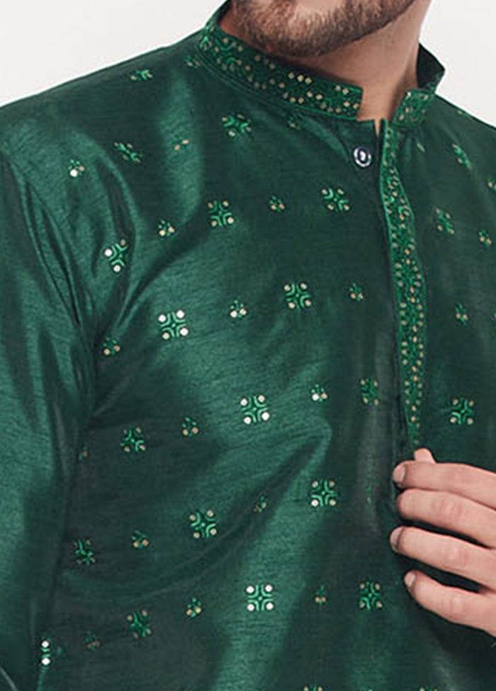 Green Readymade Silk Kurta VDVAS15062209 - Indian Silk House Agencies