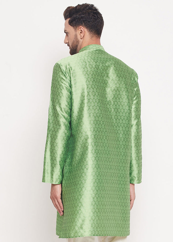 Mint Green Readymade Silk Kurta VDVAS15062226 - Indian Silk House Agencies