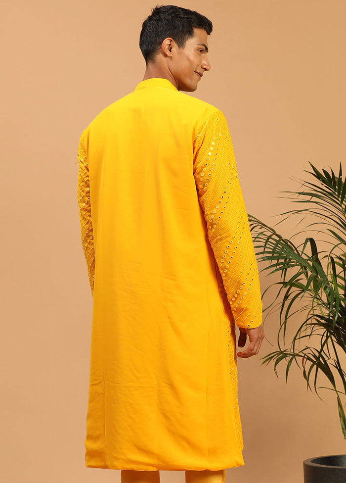 Yellow Readymade Georgette Kurta VDVAS15062256 - Indian Silk House Agencies