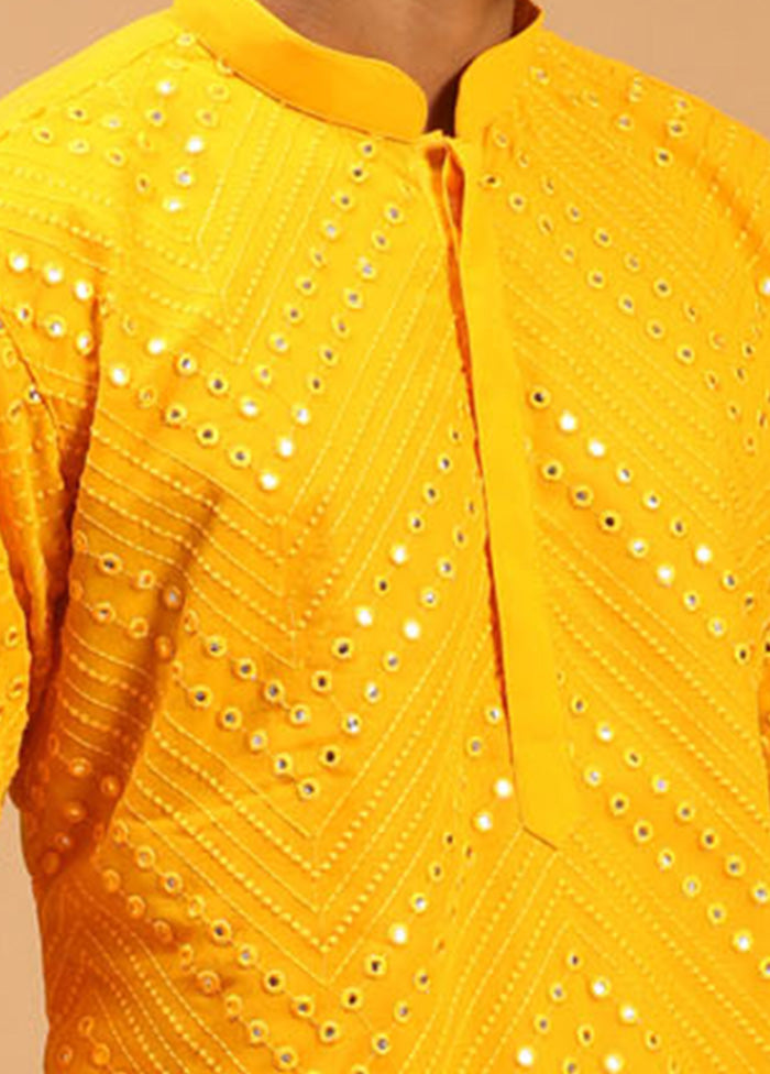 Yellow Readymade Georgette Kurta VDVAS15062256 - Indian Silk House Agencies
