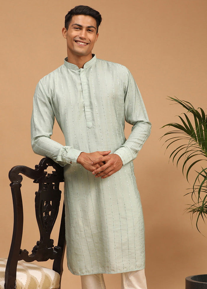 Green Readymade Cotton Kurta VDVAS15062249 - Indian Silk House Agencies